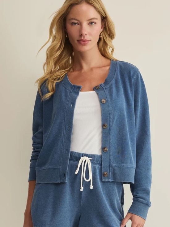 Z Supply Sweaters - Z Supply Cardigan Top Daily Knit Denim Calypso Blue Indigo Vintage Blue Size L